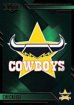 2020 NRL Elite - Mojo Emerald #ME073 North Queensland Cowboys Checklist Front